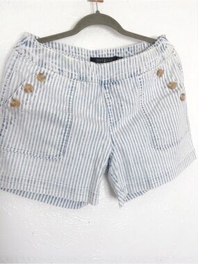 One & One denim Blue Striped Women’s Shorts